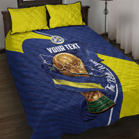 Personalized Curacao Football 2026 Quilt Bed Set Rise of Caribbean Pride