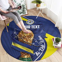 Personalized Curacao Football 2026 Round Carpet Rise of Caribbean Pride