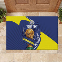 Personalized Curacao Football 2026 Rubber Doormat Rise of Caribbean Pride