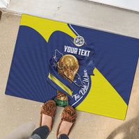 Personalized Curacao Football 2026 Rubber Doormat Rise of Caribbean Pride