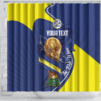 Personalized Curacao Football 2026 Shower Curtain Rise of Caribbean Pride