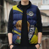 Personalized Curacao Football 2026 Sleeveless Puffer Jacket Rise of Caribbean Pride
