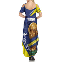 Personalized Curacao Football 2026 Summer Maxi Dress Rise of Caribbean Pride