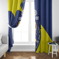 Personalized Curacao Football 2026 Window Curtain Rise of Caribbean Pride