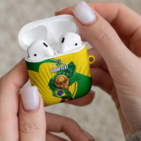 Personalized Brazil Football 2026 AirPods Case Born for Glory Let Champions Rise