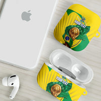 Personalized Brazil Football 2026 AirPods Case Born for Glory Let Champions Rise