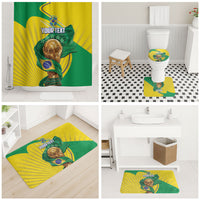 Personalized Brazil Football 2026 Bathroom Set Born for Glory Let Champions Rise