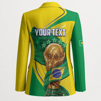 Personalized Brazil Football 2026 Blazer Born for Glory Let Champions Rise