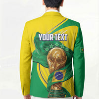Personalized Brazil Football 2026 Blazer Born for Glory Let Champions Rise