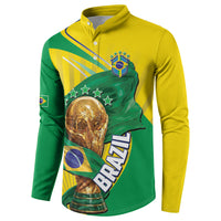 Personalized Brazil Football 2026 Button Sweatshirt Born for Glory Let Champions Rise
