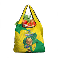 Personalized Brazil Football 2026 Grocery Bag Born for Glory Let Champions Rise