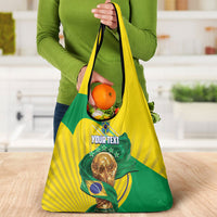 Personalized Brazil Football 2026 Grocery Bag Born for Glory Let Champions Rise