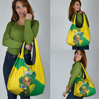 Personalized Brazil Football 2026 Grocery Bag Born for Glory Let Champions Rise