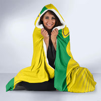 Personalized Brazil Football 2026 Hooded Blanket Born for Glory Let Champions Rise