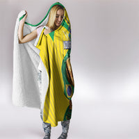 Personalized Brazil Football 2026 Hooded Blanket Born for Glory Let Champions Rise