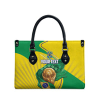Personalized Brazil Football 2026 Leather Bag Born for Glory Let Champions Rise