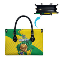 Personalized Brazil Football 2026 Leather Bag Born for Glory Let Champions Rise