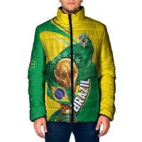 Personalized Brazil Football 2026 Padded Jacket Born for Glory Let Champions Rise