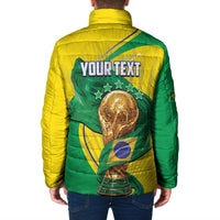 Personalized Brazil Football 2026 Padded Jacket Born for Glory Let Champions Rise