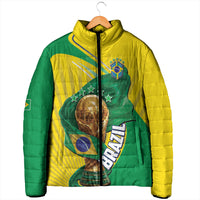 Personalized Brazil Football 2026 Padded Jacket Born for Glory Let Champions Rise
