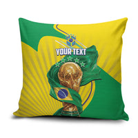 Personalized Brazil Football 2026 Pillow Cover Born for Glory Let Champions Rise