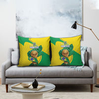 Personalized Brazil Football 2026 Pillow Cover Born for Glory Let Champions Rise