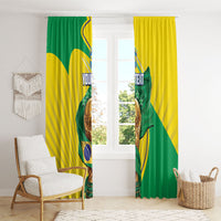 Personalized Brazil Football 2026 Window Curtain Born for Glory Let Champions Rise