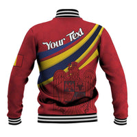 Personalized National Flag Of Romania Day Baseball Jacket Coat of arms