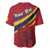 Personalized National Flag Of Romania Day Baseball Jersey Coat of arms