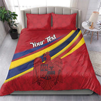 Personalized National Flag Of Romania Day Bedding Set Coat of arms