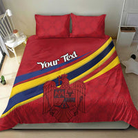 Personalized National Flag Of Romania Day Bedding Set Coat of arms