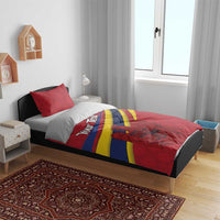Personalized National Flag Of Romania Day Bedding Set Coat of arms