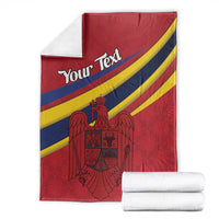 Personalized National Flag Of Romania Day Blanket Coat of arms