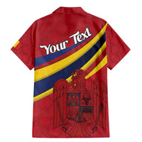 Personalized National Flag Of Romania Day Family Matching Mermaid Dress and Hawaiian Shirt Coat of arms