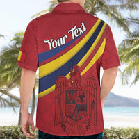 Personalized National Flag Of Romania Day Hawaiian Shirt Coat of arms