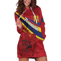 Personalized National Flag Of Romania Day Hoodie Dress Coat of arms