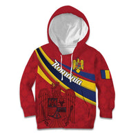 Personalized National Flag Of Romania Day Kid Hoodie Coat of arms