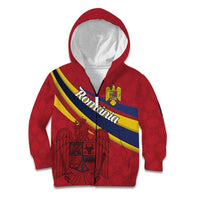 Personalized National Flag Of Romania Day Kid Hoodie Coat of arms