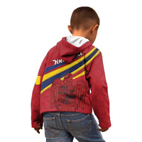 Personalized National Flag Of Romania Day Kid Hoodie Coat of arms