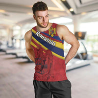 Personalized National Flag Of Romania Day Men Tank Top Coat of arms