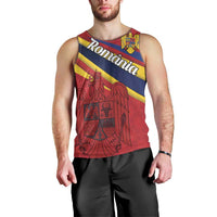 Personalized National Flag Of Romania Day Men Tank Top Coat of arms