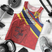 Personalized National Flag Of Romania Day Men Tank Top Coat of arms