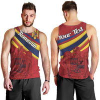 Personalized National Flag Of Romania Day Men Tank Top Coat of arms