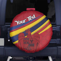 Personalized National Flag Of Romania Day Spare Tire Cover Coat of arms