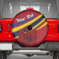 Personalized National Flag Of Romania Day Spare Tire Cover Coat of arms