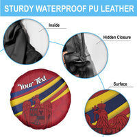 Personalized National Flag Of Romania Day Spare Tire Cover Coat of arms