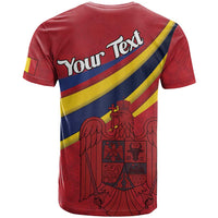 Personalized National Flag Of Romania Day T Shirt Coat of arms