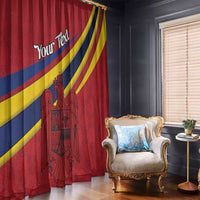 Personalized National Flag Of Romania Day Window Curtain Coat of arms