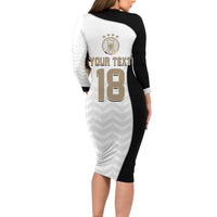 Custom Germany Football Long Sleeve Bodycon Dress Black Eagle Glory 2026 Fan Edition