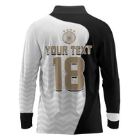Custom Germany Football Long Sleeve Polo Shirt Black Eagle Glory 2026 Fan Edition